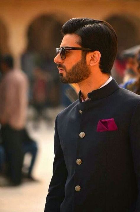 with-a-cultural-outfit Fawad Khan Hairstyles-18 Top Haircuts of Fawad Khan of all time Engagement Dress For Men, Prince Suit, Fawad Khan, Must Have Accessories, Prince Coat, Groom Dress Men, Indian Groom Wear, Wedding Dresses Men Indian, Sajal Ali