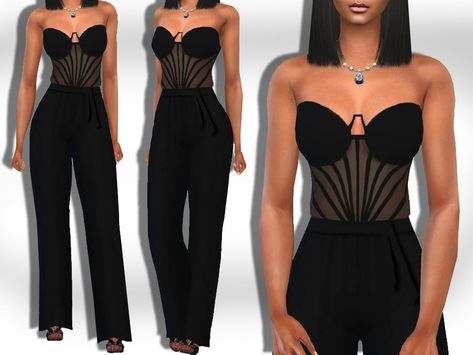 Sims 4 Cc Pantsuit Female, Sims 4 Posh Clothes, Sims 4 Suits Cc, Sims 4 Cc Full Body Outfits, Tsr4 Cc Clothing, Sims 4 Cc Party Clothes, Women Wedding Suit, Posh Clothing, Cc Clothing