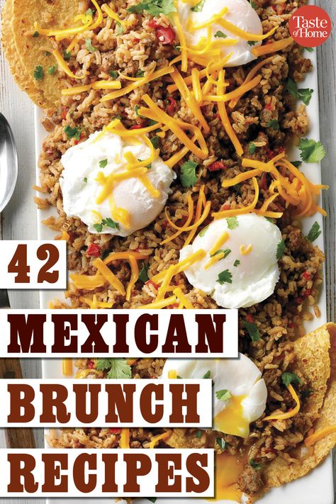 42 Mexican Brunch Recipes Brunch Ideas For A Crowd, Mexican Brunch, Savory Breakfast Recipes, Mexican Appetizers, Mexican Breakfast Recipes, Mexican Breakfast, Easy Brunch Recipes, Breakfast Recipes Sweet, Vegetarian Breakfast Recipes