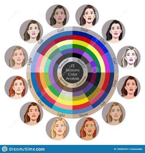 Types Of Color Palette, Color Analysis Wheel, Color Type Analysis, Color Palette Analysis, Face Color Palette, 12 Color Seasons, Color Analysis Palette, 12 Season Color Analysis, Personal Color Analysis