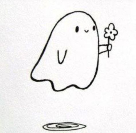 Cute Ghost Icon Aesthetic, Ghost Aesthetic Drawing, Ghost Doodle Cute, Ghost Drawing Aesthetic, Cute Ghost Doodles, Ghost Doodles, Ghost Doodle, قلم حبر جاف, Lukisan Fesyen