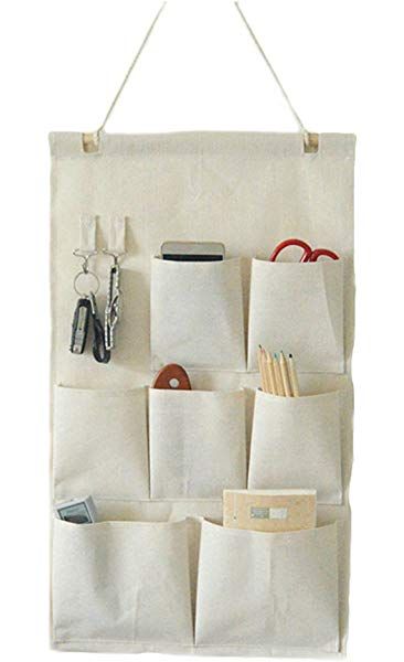 SFGHOUSE Wall Door Hanging Storage Bags Closet Hanging Organizer Storage Pockets Cotton Line Striped 13 Pockets: Amazon.com: Kitchen & Home Messy Bedroom, Wand Organizer, Over The Door Organizer, Wall Hanging Storage, Hanging Closet, Door Organizer, Hanging Organizer, Closet Organizers, Kitchen Doors