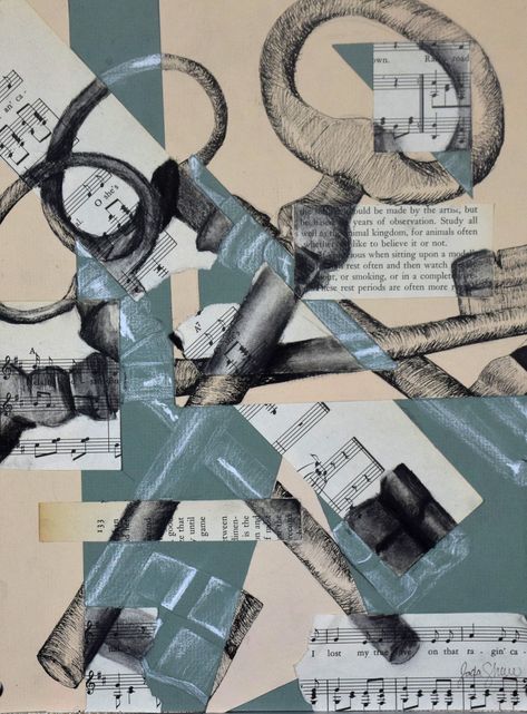 Gcse Art Lock 2023, Lock Art Gcse Mindmap, Locks Art Gcse, Lock Gsce Art, Fragments Art Gcse Moodboard, Gcse Art Sketchbook Layers, Art Gcse Lock Theme, Mixed Media Art Gcse, Contrast Gcse Art