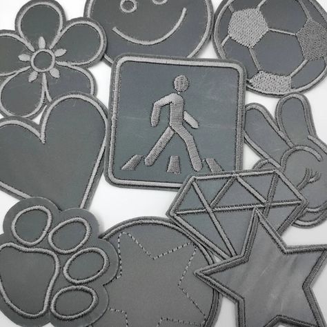 Reflectors Diamond Patch, Iron-On Reflective Football Badges, Love Reflective Heat Transfer Vinyl Decals, Patches For Kids Jacket Illuminate your style and make a statement with our Reflective Star Footprint Iron On Bandage Patches. These patches not only add a unique flair to your clothing or accessories, but they also feature a reflective design that enhances visibility in low light conditions.  The combination of star and footprint motifs creates an intriguing contrast, making it perfect for those who want to stand out in style. With easy iron-on application, you can effortlessly transform your favorite items into fashionable, eye-catching pieces.  * Before placing your order, double-check your mailing address. Delivery times can drastically vary depending on your local postal service. Diamond Patch, Ems Patch, Rock Band Logos, Pop Culture Gifts, Hot Foil Stamping, Strawberry Patch, Name Patches, Diy Patches, Foil Stamping