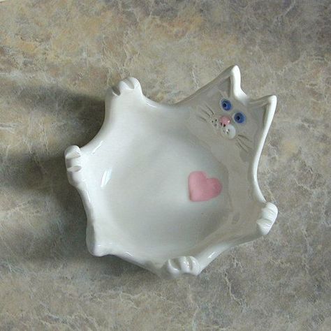 Clay Tea Bag Holder, Polymer Clay Tea Bag Holder, Pottery Tea Bag Holder, Teabag Holder Ceramic, Mug With Tea Bag Holder, Tea Bag Plate, Cat Ceramics, Tea Bag Holders, Cat Ceramic Plate