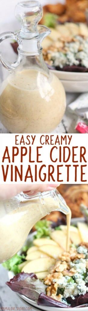 ken's apple cider vinaigrette dressing Apple Cider Vinaigrette Dressing Recipe, Apple Cider Vinaigrette Dressing, Cider Vinaigrette Dressing, Creamy Apple Cider, Make Salad Dressing, Salad Dressing Recipes Vinaigrette, Healthy Dressing Recipes, Vinegar Salad, Apple Cider Vinaigrette