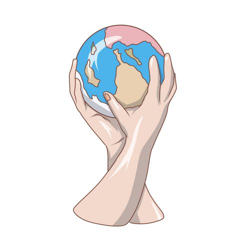 Earth In Hand, Hands Holding Earth, Holding Earth, Cartoon Template, Hand Png, Earth Drawings, About Earth, Earth Poster, Earth Illustration