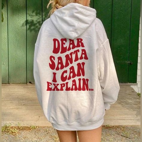 Brand New Ships Fast Aesthetic Christmas Sweatshirt, Christmas Stuff To Do, Cute Christmas Sweatshirts, Christmas Sweaters Aesthetic, Christmas Wish List Aesthetic, Christmas Hoodies Design, Things To Ask For Christmas, Wavy Words, Dear Santa I Can Explain