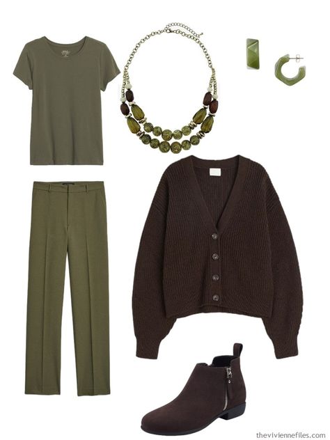 Olive Clothes, Black Capsule Wardrobe, Olive Outfit, Olive Green Outfit, Clothes Capsule Wardrobe, Olive Clothing, Olive Style, The Vivienne Files, Green Outfits