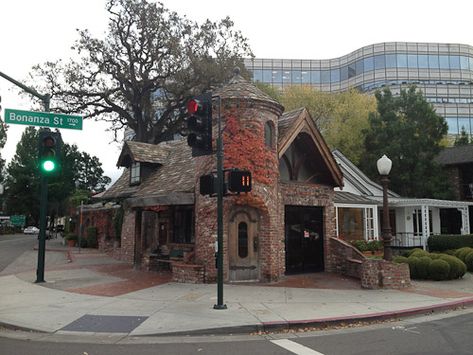 RIP Yogurt Castle, Walnut Creek, CA, open for over 30 years, it's gone now Brick Bridge, Walnut Creek California, Storybook House, San Gabriel Mountains, European Cottage, Storybook Homes, Bay Area California, Walnut Creek, Commercial Building