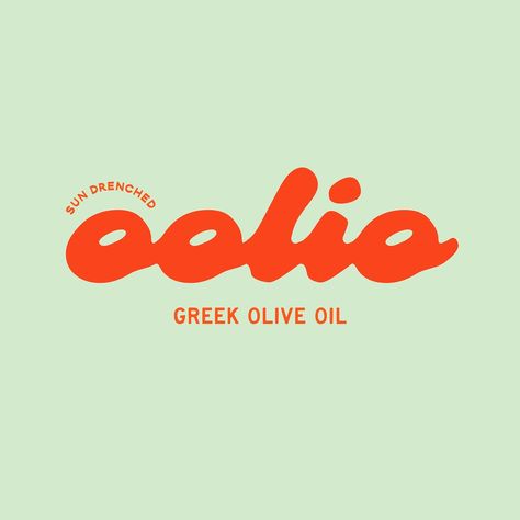 OOLIO - premium Greek olive oil! Cold pressed and sun drenched has such a good ring to it 😎 that’s what inspired me to go for this whole design! I’ve been itching to use @bymegburk new typeface Guava and this seemed like such a good fit. I love pairing chunky fonts like this with a short name and oolio worked so well. Brief by @designerbriefs and @thebriefassociation #ooliobrief Want bold branding that feels uniquely you? Let’s make some magic together! Inquire today ✨ #colorfulbranding ... Olive Oil Logo Design, Olive Branding, Greek Branding, Olive Logo, Greek Sun, Chunky Font, Greek Olive Oil, Greek Font, Green Branding