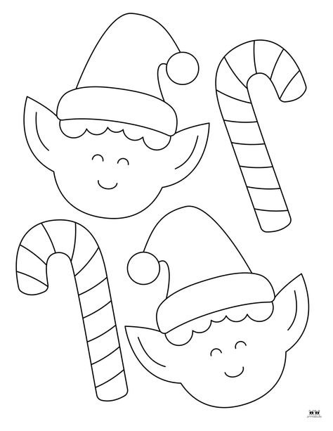 Help your kids enjoy the holiday season even more with these adorable elf coloring pages. All pages are 100% FREE and can be printed from home! Elf Coloring Pages, Elf Coloring, Christmas Colouring, Baby Coloring Pages, Classroom Doors, Teddy Bear Sewing Pattern, Craft Templates, Xmas Elf, Page Ideas