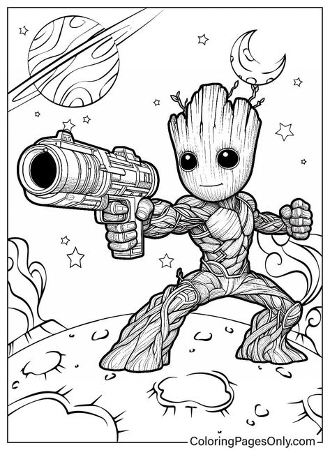 Discover amazing coloring pages! Click now to start your creative journey. Perfect for all ages! 😅😉 Groot Coloring Pages, Marvel Coloring Pages, Groot Drawing, Star Wars Coloring Sheet, 2024 Drawing, Harry Potter Coloring Pages, Comic Art Sketch, Witch Coloring Pages, Adult Coloring Books Printables