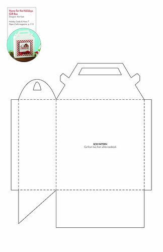 C16 Home for the Holidays Gift Box | Flickr - Photo Sharing! Box Template Printable, Stampin Up Anleitung, Paper Box Template, Shadow Box Svg, Printable Box, Packaging Template, Holiday Gift Box, Gift Box Template, Box Lunch