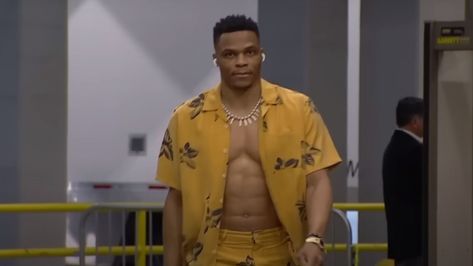 Charles Barkley Reacts To Russell Westbrook's Game 1 Outfit: "I Can't Remember The Last Time I Could Take My Shirt Off In Public.". Charles Barkley had a hilarious reaction after he saw Russell Westbrook's pre-game attire. Westbrook Outfits, Pre Game, Charles Barkley, Devin Booker, Paul George, Los Angeles Clippers, Yellow Shirts, The Last Time, I Cant