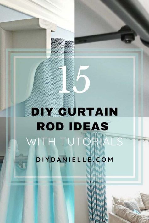 Wide Curtain Rod Ideas, Make Your Own Curtain Rods, Rod Pocket Curtains Diy, Unusual Curtain Rods, Diy Traverse Curtain Rod, Curtain Rod Alternatives Diy, Side Curtain Rods Ideas, How To Hide Curtain Rods, Long Curtain Rod Over Multiple Windows