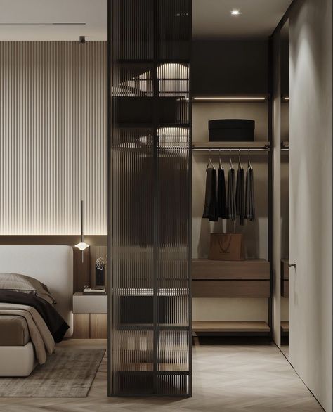 Mini Closet Room, All Modern Furniture, Glass Closet, Luxury Closets Design, Interior Design Presentation, Wardrobe Design Bedroom, Contemporary House Design, Bedroom Layouts, Closet Designs