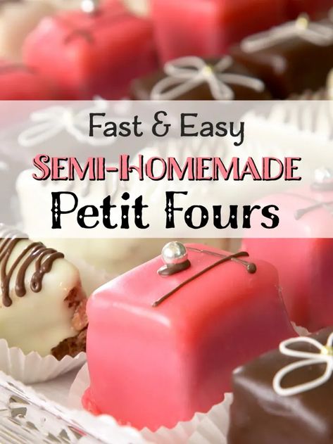 The Easiest Petit Fours Recipe - Delishably Petit Fours Recipe Easy, Petit Four Icing, Petit Fours Recipe, Petit Four Recipes, Pastry Tray, Afternoon Tea Recipes, Cake Mini, Kolaci I Torte, Vanilla Buttercream Frosting