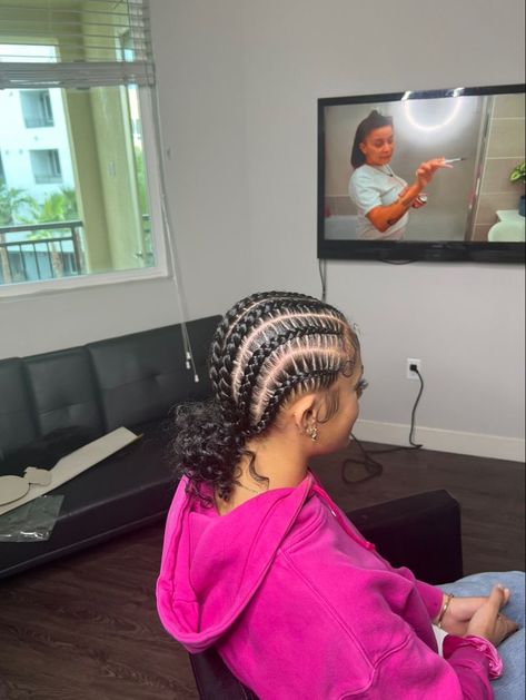 Stitch Braids Color, Goddess Cornrows Buns, Braid Cornrows, Sleek Braided Ponytail, Short Box Braids Hairstyles, Sleek Ponytail Hairstyles, Feed In Braids Hairstyles, Box Braids Hairstyles For Black Women, Braided Cornrow Hairstyles