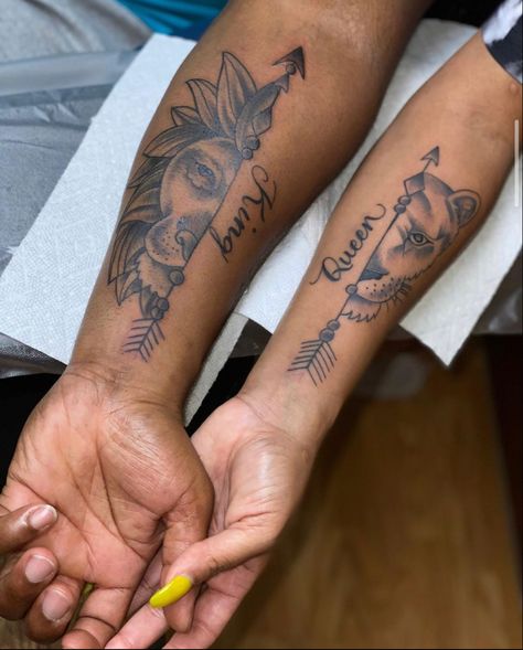 His And Hers Tattoos, Couples Tattoo Ideas, His And Her Tattoo Ideas, Couple Tats, Neat Tattoos, Him And Her Tattoos, Small Girly Tattoos, Cute Couple Tattoos, Country Tattoos