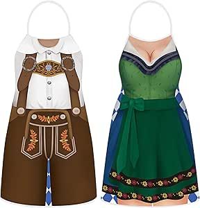 Oktoberfest Outfit Diy Easy, Diy Oktoberfest Outfit, Diy Oktoberfest Costume, German Party, Branded Aprons, Cooking Aprons, Aprons For Women, Oktoberfest Costume, Oktoberfest Outfit