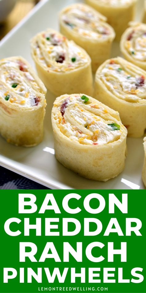 Bacon Cheddar Ranch Pinwheels, Ranch Pinwheels, Favorite Party Appetizers, Tortilla Pinwheels, Pinwheel Appetizers, Creamy Ranch, Bacon Appetizers, Pinwheel Recipes, Appetizers Easy Finger Food