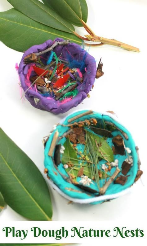 Nature Crafts For Kids, Bird Nest Craft, Crafts For Preschoolers, Playdough Activities, Nature School, For The Birds, Bird Crafts, Bird Theme, Creative Learning