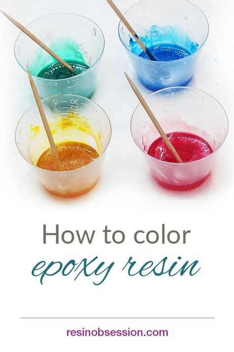 Confused about what you can and cannot use to color epoxy resin?  Learn your options and what to use when How To Mix Epoxy Resin With Color, Epoxy Resin Color Ideas, How To Color Resin, Resin Coloring Techniques, Coloring Resin, Modern Abstract Painting Diy, Homestead Diy, Resin Techniques, Colored Epoxy Resin