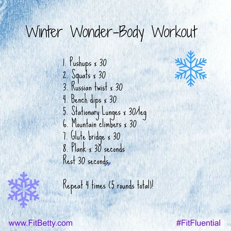 Winter Wonder-Body Workout no equipment needed Home Body Weight Workout, Holiday Workout, Winter Workout, Body Challenge, Workout Fits, Winter Wonder, I Work Out, Weights Workout, Body Workout