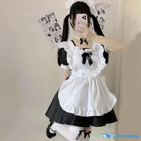 Orcajump - Alice wine sweetheart maid cute maid dress play Lolita dress - Final Sale Maid Dress Anime, Cute Maid Dress, Maid Outfit Cosplay, Dress Anime, Maid Cosplay, Maid Outfit, Dress Halloween Costume, Classy Dress Outfits, Maid Dress