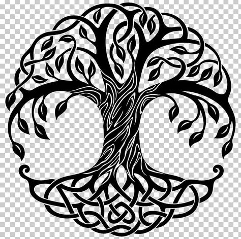 Tree Of Life Drawing, Simple Tree Of Life, Celtic Tree Tattoos, Tree Line Drawing, Yggdrasil Tattoo, Tolkien Illustration, White Tattoos, Celtic Tattoo, Tree Of Life Art