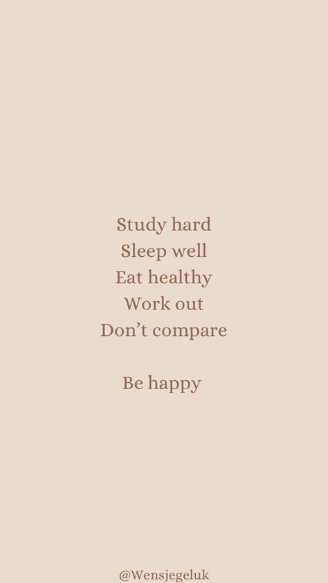 Sleep Better Quotes, Healthy Quotes, Inspo Quotes, Hard Work Quotes, Hard Quotes, Study Quotes, Study Motivation Quotes, Don't Compare, Positive Self Affirmations