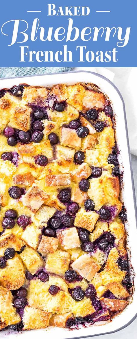 Make Ahead French Toast, Blueberry French Toast Bake, French Toast Casserole Recipe, Blueberry French Toast Casserole, French Toast Casserole Recipes, Overnight French Toast, Brunch Casserole, Healthy Brunch, Blueberry French Toast