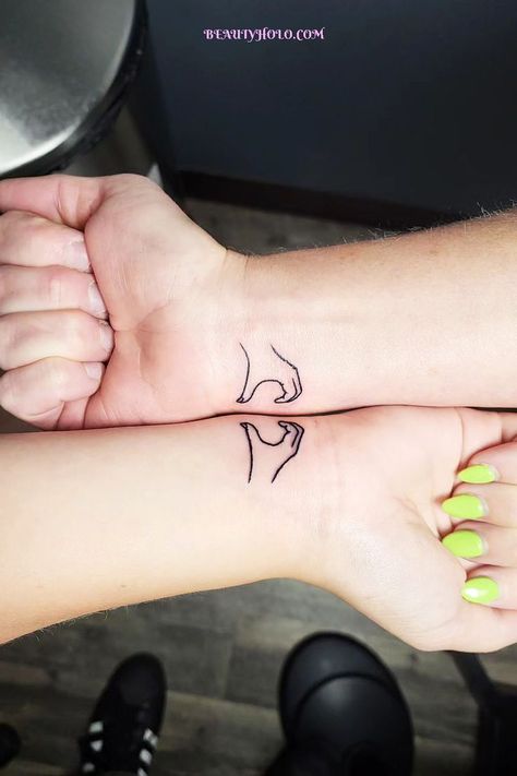 "Meaningful Couple Tattoos" Discover the essence of love and unity with our collection of 41 meaningful couple tattoos. Each design symbolizes the bond between two souls, representing devotion, strength, and eternal commitment. Express your unique love story with these empowering couple tattoos that will stand the test of time. See more ideas check out here! #meaningfulcoupletattoos #meaningfulcoupletattoo #coupletattoos Simple Couples Tattoos, Meaningful Couple Tattoos, Pair Tattoos, Couple Tattoos Unique Meaningful, Couple Tattoos Love, Best Couple Tattoos, Cute Couple Tattoos, Small Couple Tattoos, Tattoos Infinity