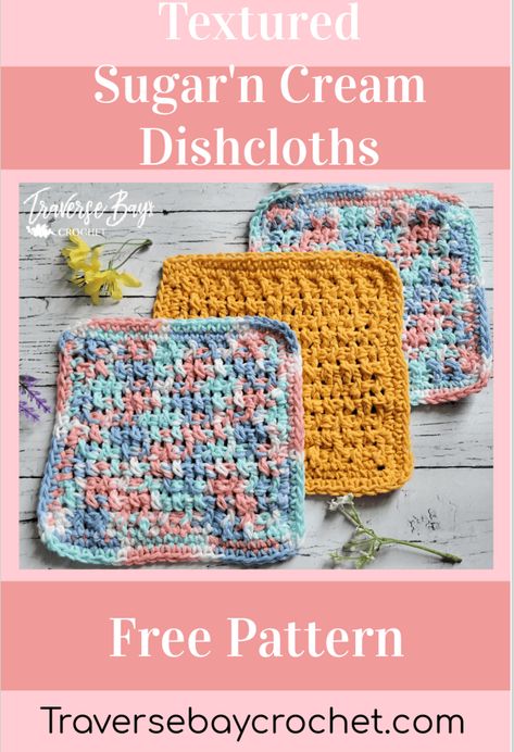 Lily Sugar'n Cream Dishcloth Easy Free Pattern Crochet Angel Dishcloth Pattern, Crochet Dish Cloth Patterns Free, Sugar N Cream Crochet Patterns, Lily Sugar N Cream Crochet Patterns, Sugar And Cream Yarn Patterns Crochet, Easy Crochet Dishcloth Pattern Free, Peaches And Cream Yarn, Crochet Farmhouse, Sugar And Cream Yarn