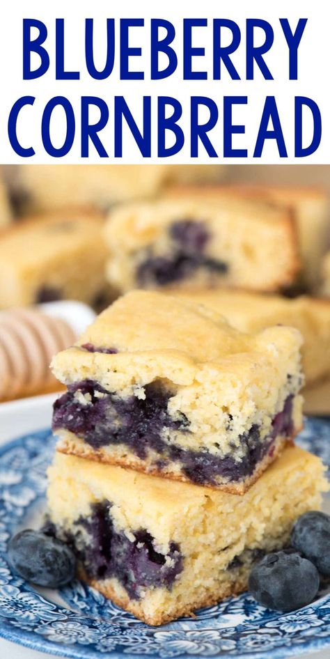 Blueberry Cornbread Blueberry Cornbread, Easy Cornbread Recipe, Honey Cornbread, Cornbread Easy, Crazy For Crust, Jiffy Cornbread, Cornbread Recipe, Cornbread Mix, Easy Blueberry