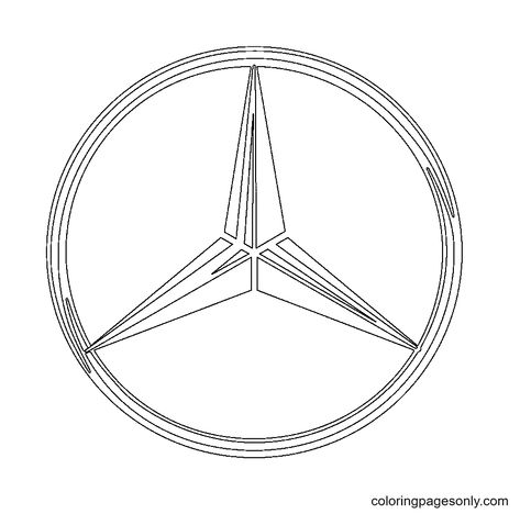 Mercedes Benz Tattoo, Mercedes Benz Drawing, Mercedes Tattoo, Benz Symbol, Benz Tattoo, Holden Logo, Citroen Logo, Logo Coloring Pages, Car Symbol