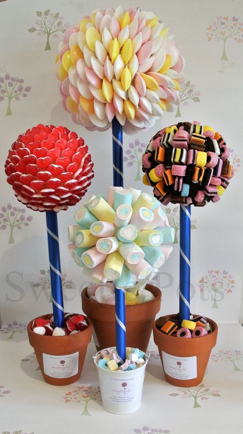 Selection of Sweet/Candy Trees by Sweetie Pots (large, medium and small) Candy Trees Ideas, Candy Trees, Bar A Bonbon, Candy Tree, Party Sweets, Sweet Trees, Candy Cakes, Candy Crafts, Candy Table