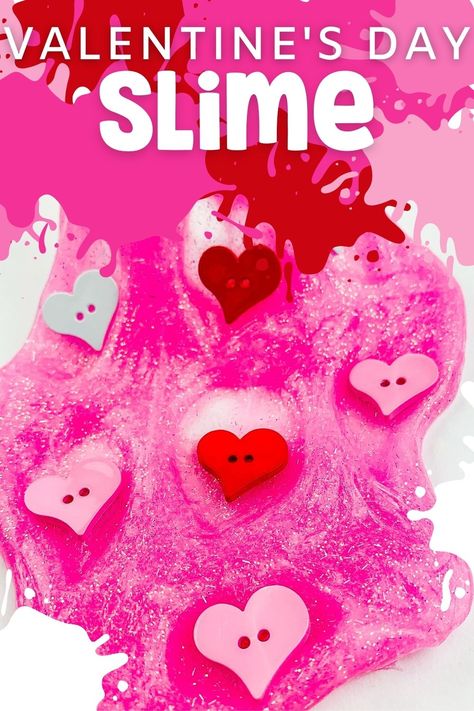 Keep your kids busy with this Homemade Valentines Day Slime Recipe from Life Over C's for Kids! It makes a great craft, science activity or just some great sensory fun! Have fun making this slime with your kids for Valentine's Day! #slime #homemadeslime #slimerecipe #kidscraft #valentinesday Valentines Day Slime, Homemade Valentines Day, Homemade Slime Recipe, Contact Solution, Recipe For Kids, Homemade Slime, Science Activity, Glitter Slime, Valentine Activities