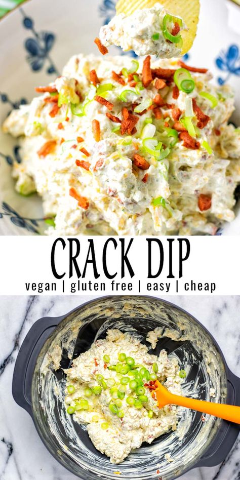 Delicious and easy to make: this Crack Dip is creamy, full of flavor and amazing as dip, filling enough for dinner, lunch and great to make for meal prep. A keeper that the whole family will eat and no one would ever tell it is vegan. #vegan #dairyfree #glutenfree #vegetarian #dinner #lunch #mealprep #contentednesscooking #partyfood #crackdip Vegetarian Dip, Vegan Apps, Dip Vegan, Vegan Appetizers Recipes, Vegan Party Food, Vegan Dip, Vegan Sauces, Vegan Appetizers, Vegetarian Dinner