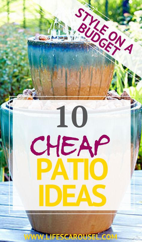 Patio And Deck Ideas, Cheap Patio Ideas, Deck Ideas On A Budget, Acnh Yard, Small Patio Ideas On A Budget, Kids Yard, Small Patio Decor, Pallet Lounge, Cheap Patio