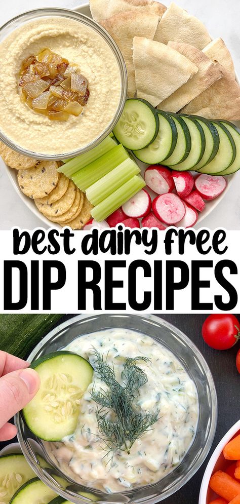 creamy dairy free dips No Dairy Dip Recipe, Gluten Free Dairy Free Wraps, Healthy Veggie Dip Dairy Free, Dairy Free Dips For Chips, Nondairy Dip Recipes, Low Fiber Appetizers, Dairy Free Dipping Sauce, Non Dairy Chip Dip, Healthy Vegan Dips For Veggies