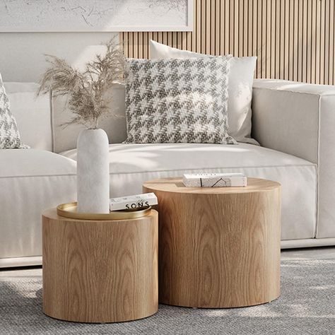 Amazon.com: HanStrong Small Coffee Table Nesting End Table Set of 2, Round Coffee Table Wood Side Table Circle Accent Tables for Small Spaces Living Room Bedroom Balcony Office, Oak : Home & Kitchen Circle Accent Table, Round Nesting Coffee Table, Apartment 2023, Coffee Table Small Space, Coffee Table Set Of 2, Round Coffee Table Sets, Round Nesting Coffee Tables, Nesting End Tables, Nesting Coffee Table