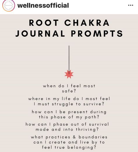 Root Chakra Journal Prompts, Chakra Journal, Journaling Prompts, Survival Mode, Root Chakra, Journal Prompts, Personal Growth, Chakra, Witch