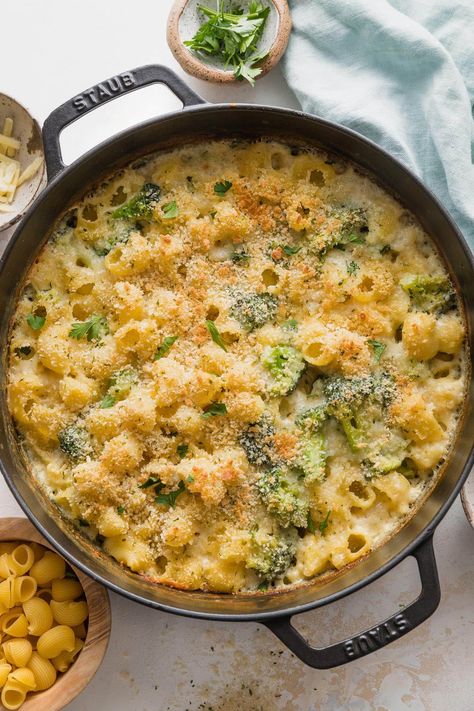 Cheddar And Broccoli Pasta, Mac Cheese Broccoli, Dinner Broccoli Recipes, Broccoli Bacon Mac And Cheese, Broccoli Mac & Cheese, White Cheddar Broccoli Mac And Cheese, Broccoli And Cheese Pasta Bake, High Protein Baked Mac And Cheese, Max And Cheese With Broccoli