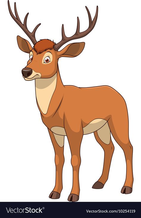 Deer Cartoon Images, Deer Cartoon Drawing, Deer Drawing Cute, Deer Images, Doremi Magique, Animal Pictures For Kids, Deer Clipart, Deer Vector, Cartoon Deer