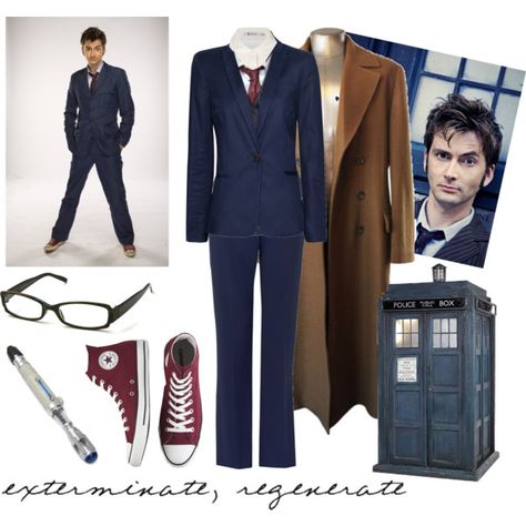 10th Doctor - Doctor Who Doctor Who Halloween Costumes, Dr Who Costume, Doctor Who Outfits, Doctor Who Costumes, Doctor Who Cosplay, All Doctor Who, Disney Themed Outfits, David Tennant Doctor Who, Character Inspired Outfits