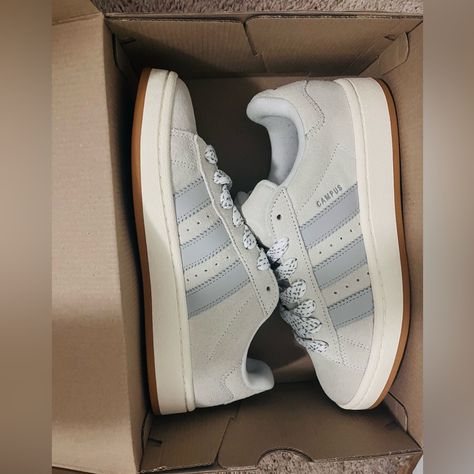 Adidas Campus 00s. Women’s Size 8.5. Color White/Gray/Off White. Brand New, Never Worn. Adidas Campus Gray, Off White Brand, Adidas Campus 00s, Adidas Campus, Hype Shoes, Girly Shoes, Adidas White, White Brand, Dream Shoes