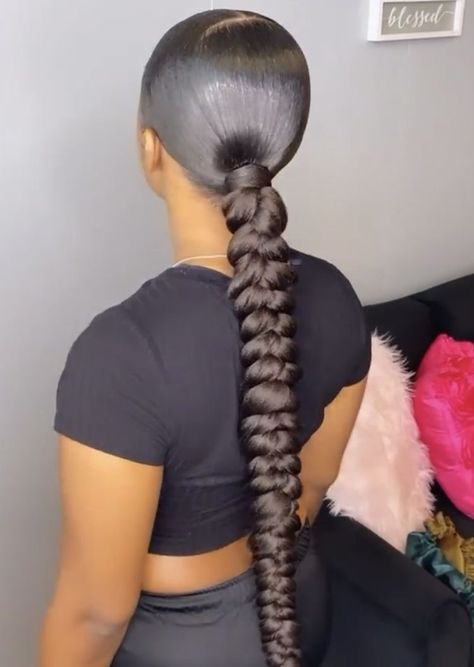 Braid Heart, Trendy Curls, Sleek Braided Ponytail, Pretty Ponytails, Low Ponytail Hairstyles, Sleek Ponytail Hairstyles, Black Ponytail Hairstyles, Feed In Braids Hairstyles, A Hairstyle