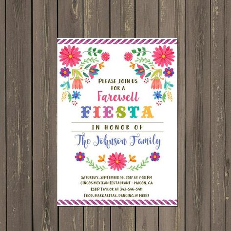 Mexican Fiesta Going Away Party Invitation, Farewell Party Invitation, Moving Party Invitation, Cinco de Mayo Invitation, DIY or Printed Mexican Party Invitation, Mexican Fiesta Bridal Shower, Mexican Fiesta Birthday Party, Fiesta Baby Shower Invitations, Wedding Anniversary Party Invitations, Farewell Party Invitations, Fiesta Bridal Shower Invitations, Anniversary Party Invitations, Fiesta Bridal Shower